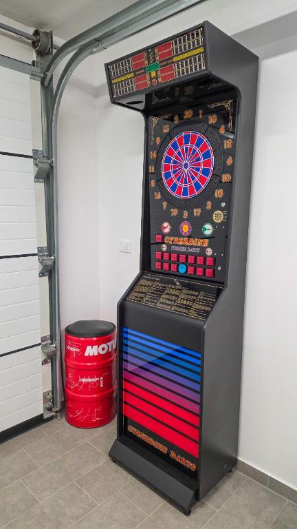 Dartboard in the indoor play area